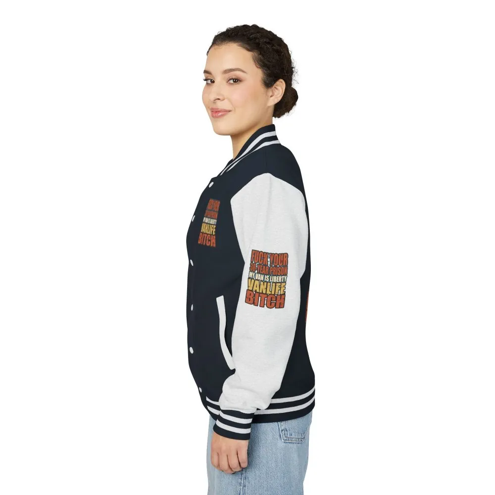 10825709842835815201_2048.jpeg Unisex Heavyweight Letterman Jacket — "Fuck Your 30 Year" Design F**K-Line