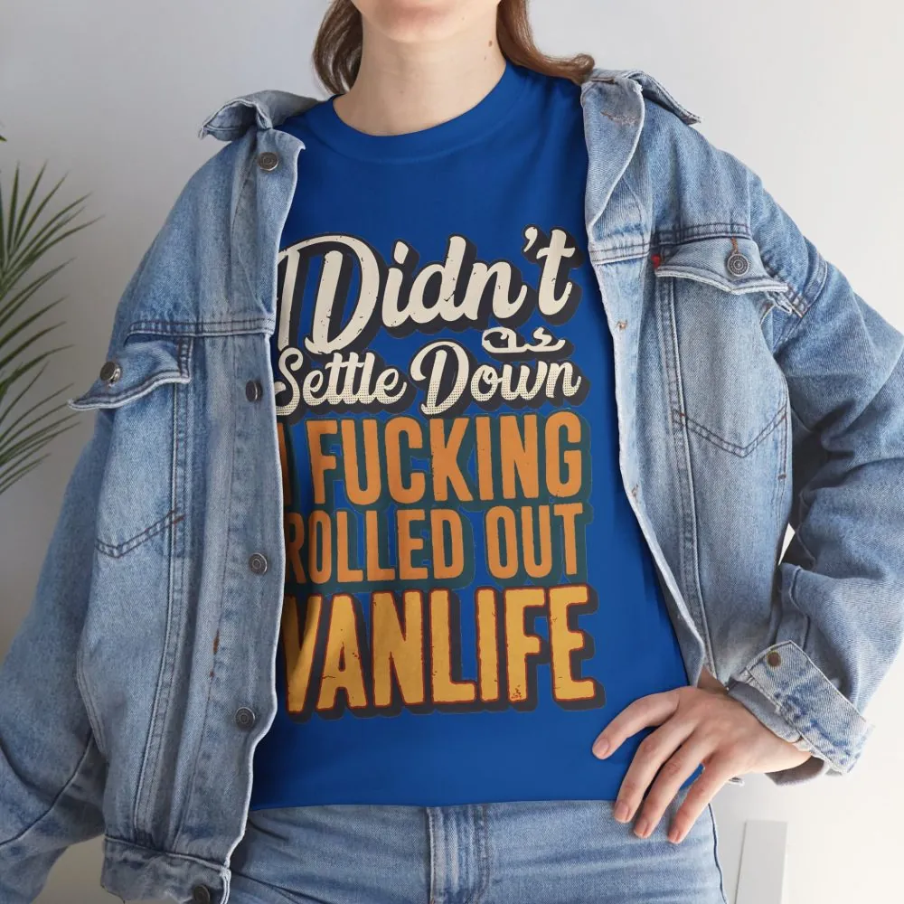 Unisex Heavy Cotton Tee — "Dind´t Settle Down" Design F**K-Line