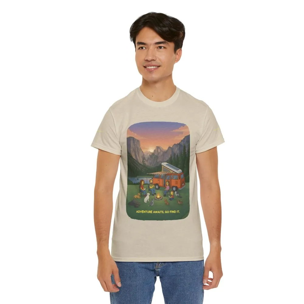 1083589610506336635_2048.jpeg Unisex Heavy Cotton Tee — "Adventure Awaits-Go Find It" Design Sitcom-Line