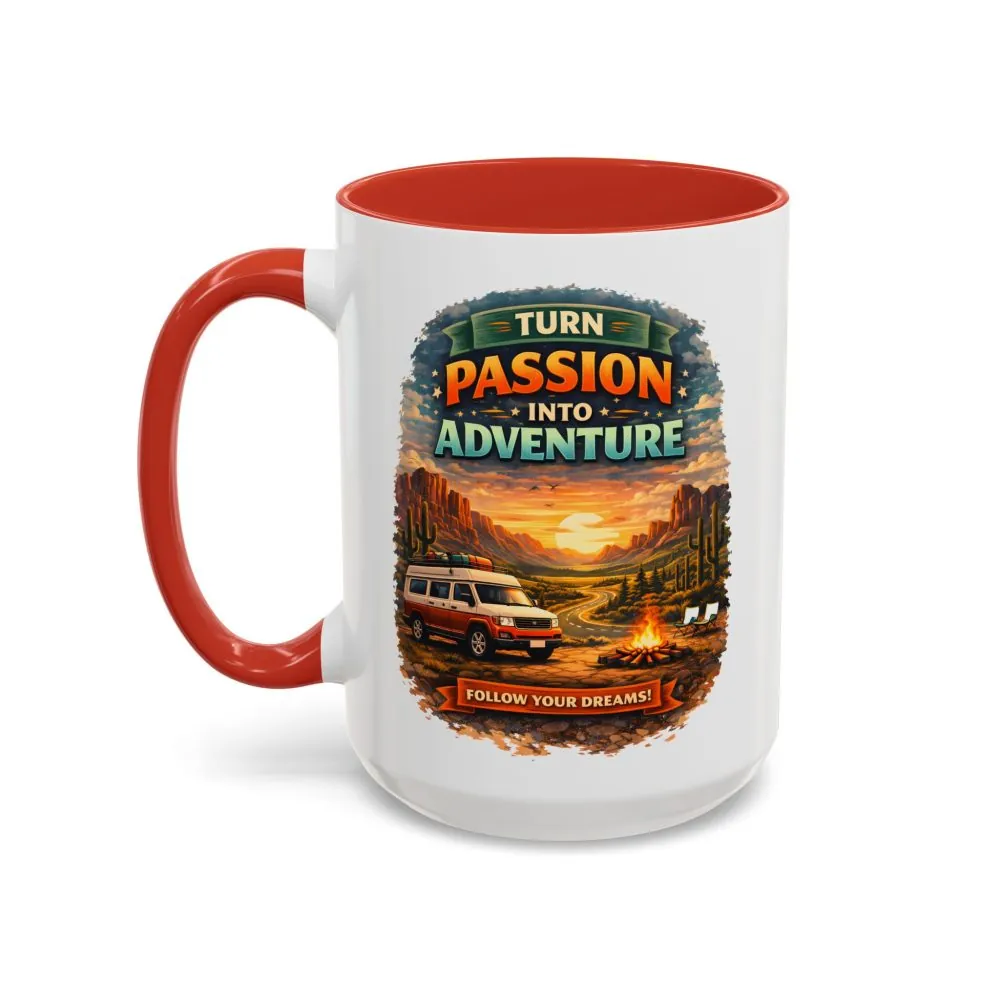 10839945708357862039_2048.jpeg Accent Coffee Mug (11, 15oz) — "Turn Passion Into Adventure" Design Scenic-Line