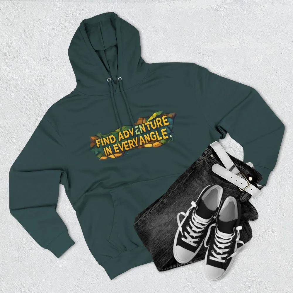 10846021728795675292_2048.jpeg Three-Panel Fleece Hoodie - "Find Adventure In Every Corner" Design Cubic-Line