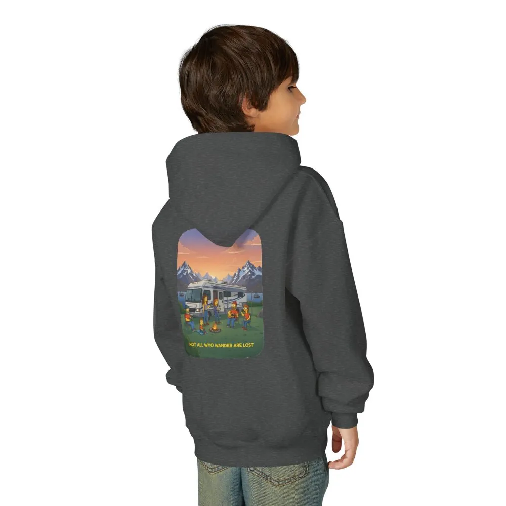 10874348816734736217_2048.jpeg Youth Hoodie(Gildan) – "Not All Who Wander Are Lost" (Design Sitcom-Line)