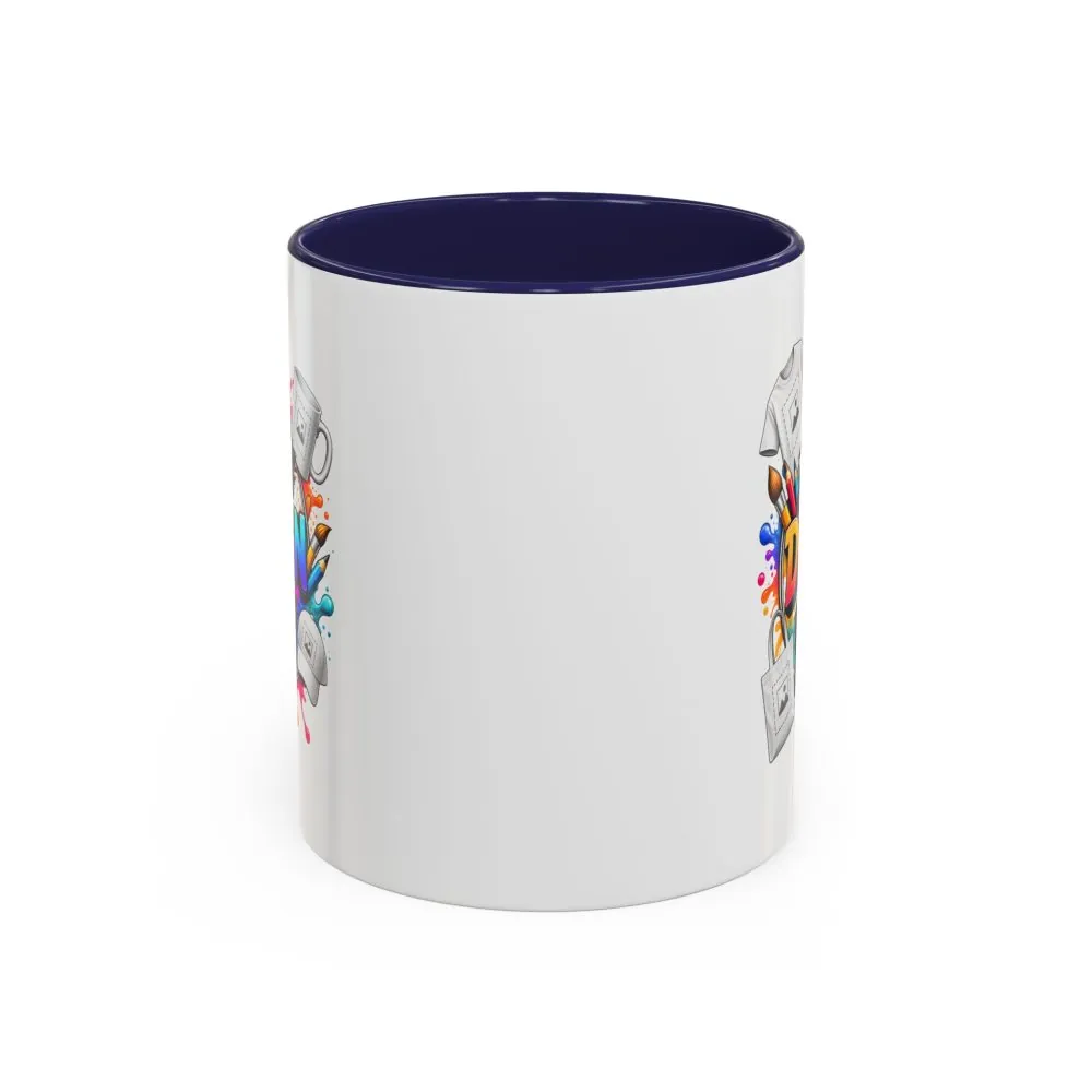 Accent Coffee Mug — Colorful 'Your Design Here' Artist Print (11/15 oz)