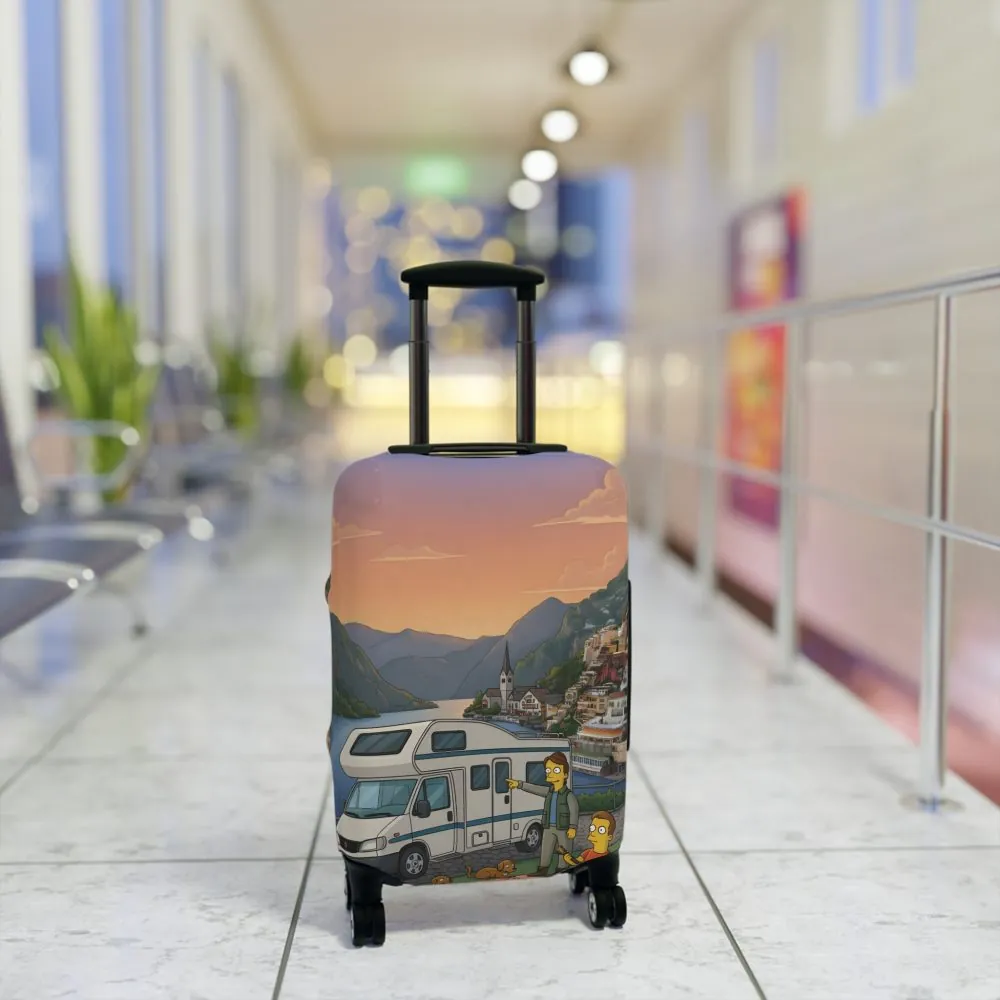 1087904076757766687_2048.jpeg Luggage Cover — Adventure Camper Sketch Travel Suitcase(Design Sitcom-Line)