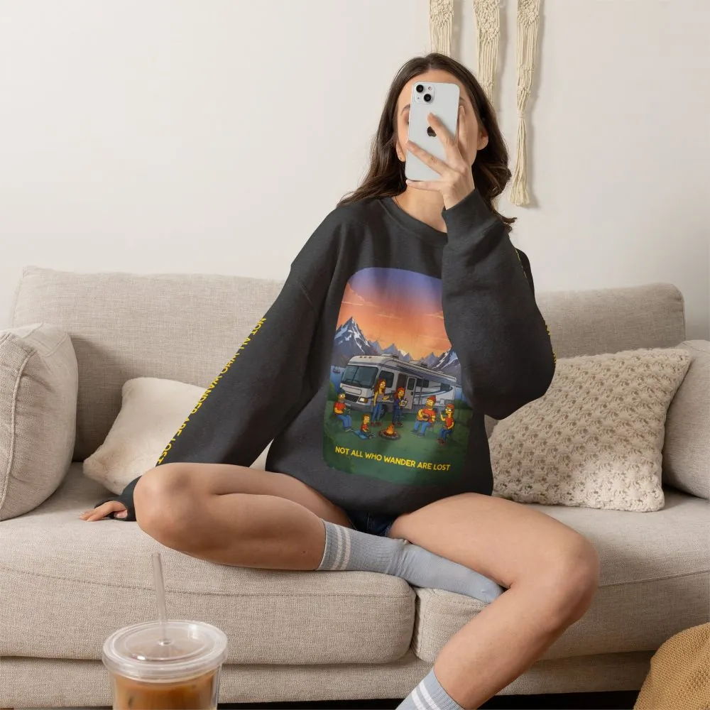 10888731452432589373_2048.jpeg Unisex Heavy Blend™ Crewneck Sweatshirt — "Not All Who Wander Are Lost" Design Sitcom-Line