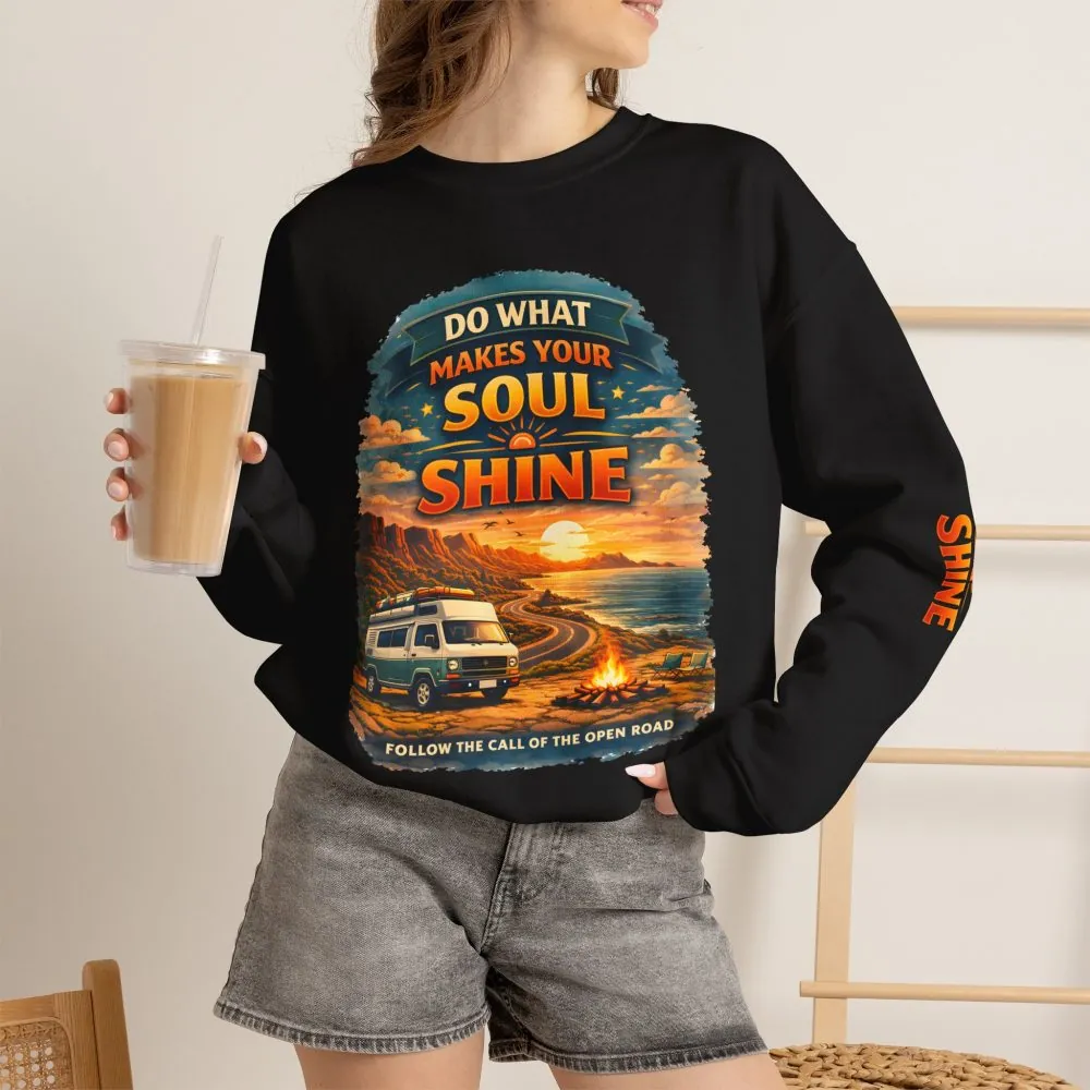 10890532761541964796_2048.jpeg Unisex Heavy Blend™ Crewneck Sweatshirt — "Do What Makes Your Soul Shine" Design Scenic-Line