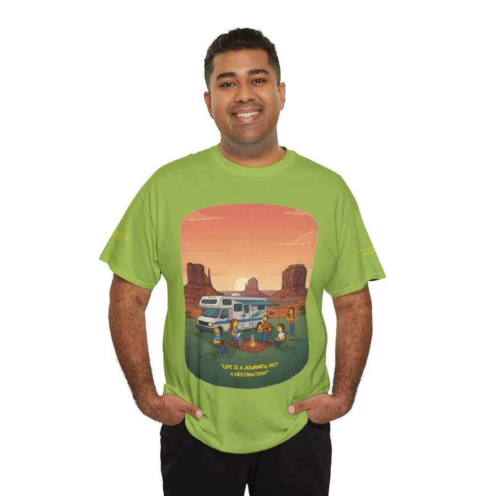 10900201370289061527_2048.jpeg Unisex Heavy Cotton Tee — "Life Is A Journey-Not A Destination" Design Sitcom-Line