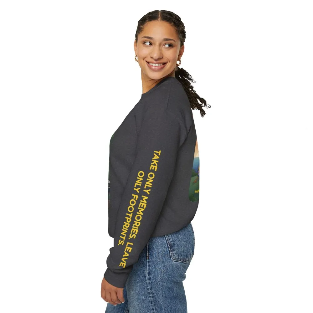 10905145547279153609_2048.jpeg Unisex Heavy Blend™ Crewneck Sweatshirt — "Take Only Memories-Leave Only Footprints" Design Sitcom-Line