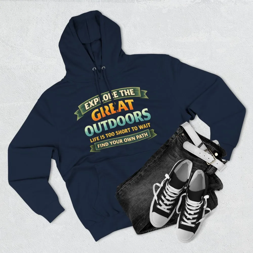 10943119423049919404_2048.jpeg Three-Panel Fleece Hoodie - "Explore The Great Outdoors" Design Scenic-Line