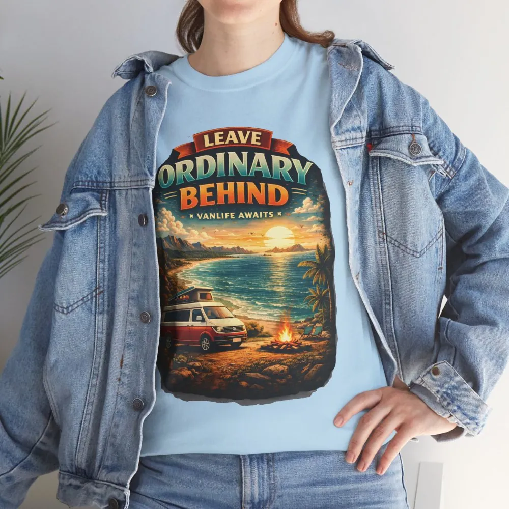 10949866451051779386_2048.jpeg Unisex Heavy Cotton Tee — "Leave Ordinary Behind" Design Scenic-Line