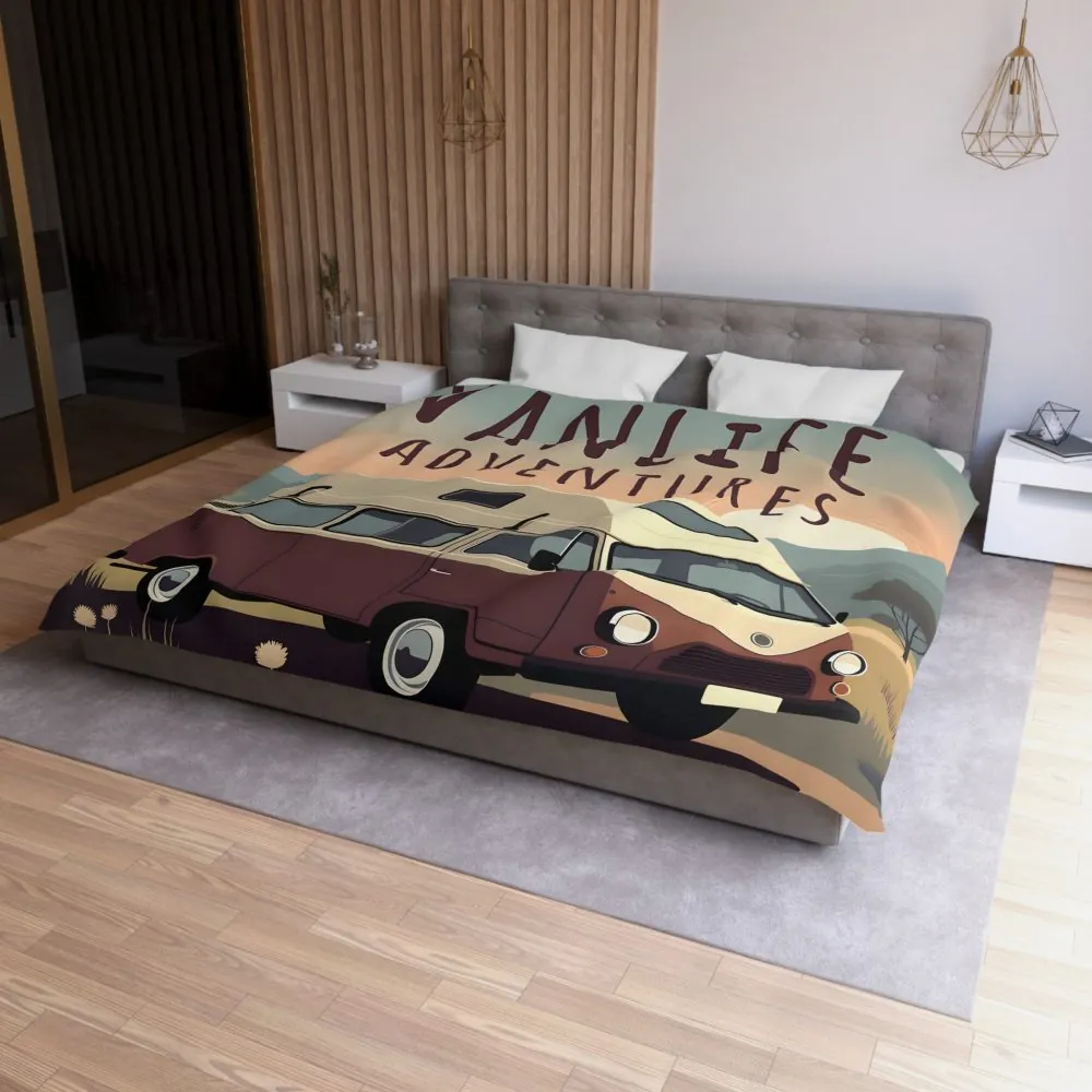 10979362895561197883_2048.jpeg Duvet Cover - 'Vanlife Adventures' Retro Camper Bedding