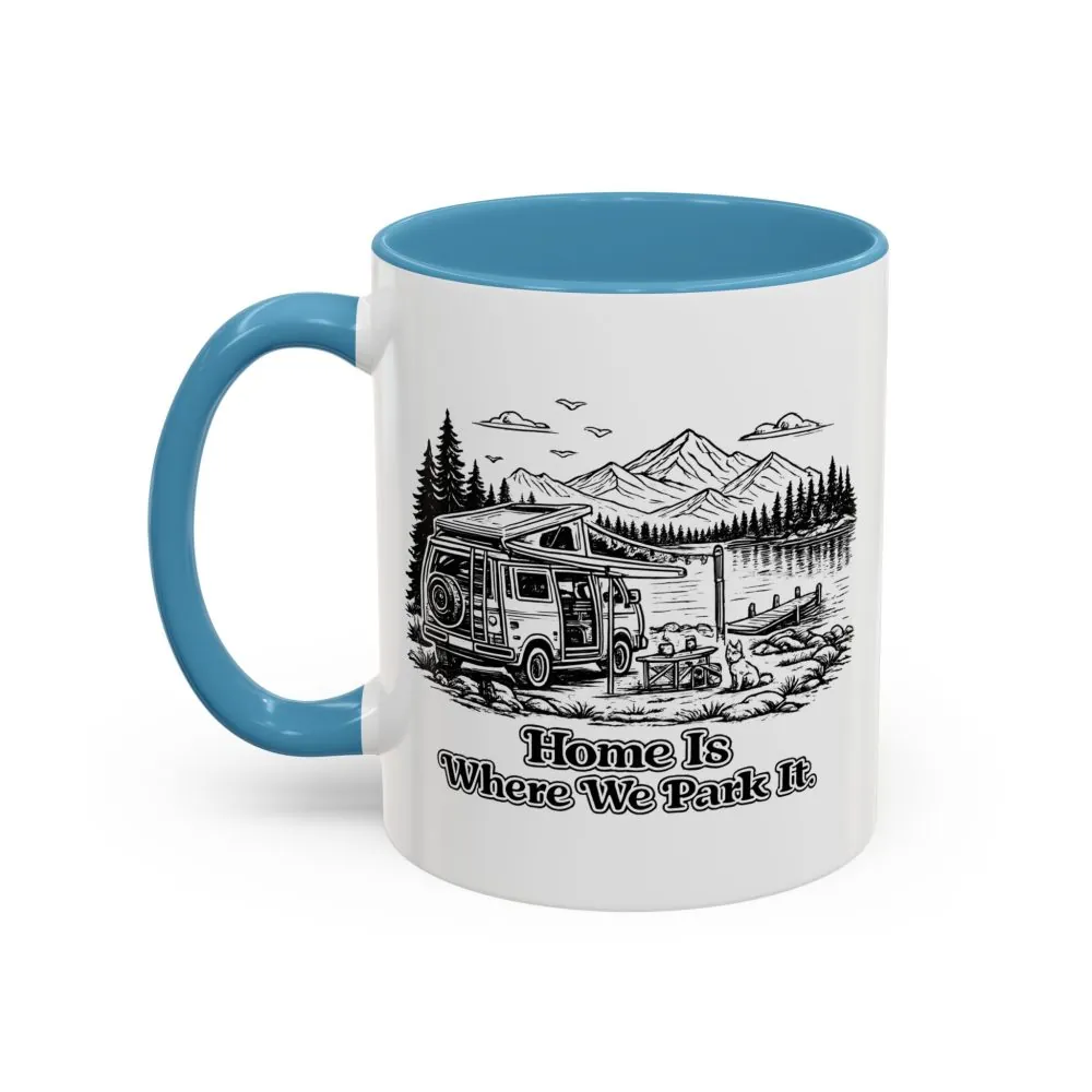 10979809182925458317_2048.jpeg Accent Coffee Mug (11, 15oz) — "Home Is Where You Park It" Design Minimal-Line