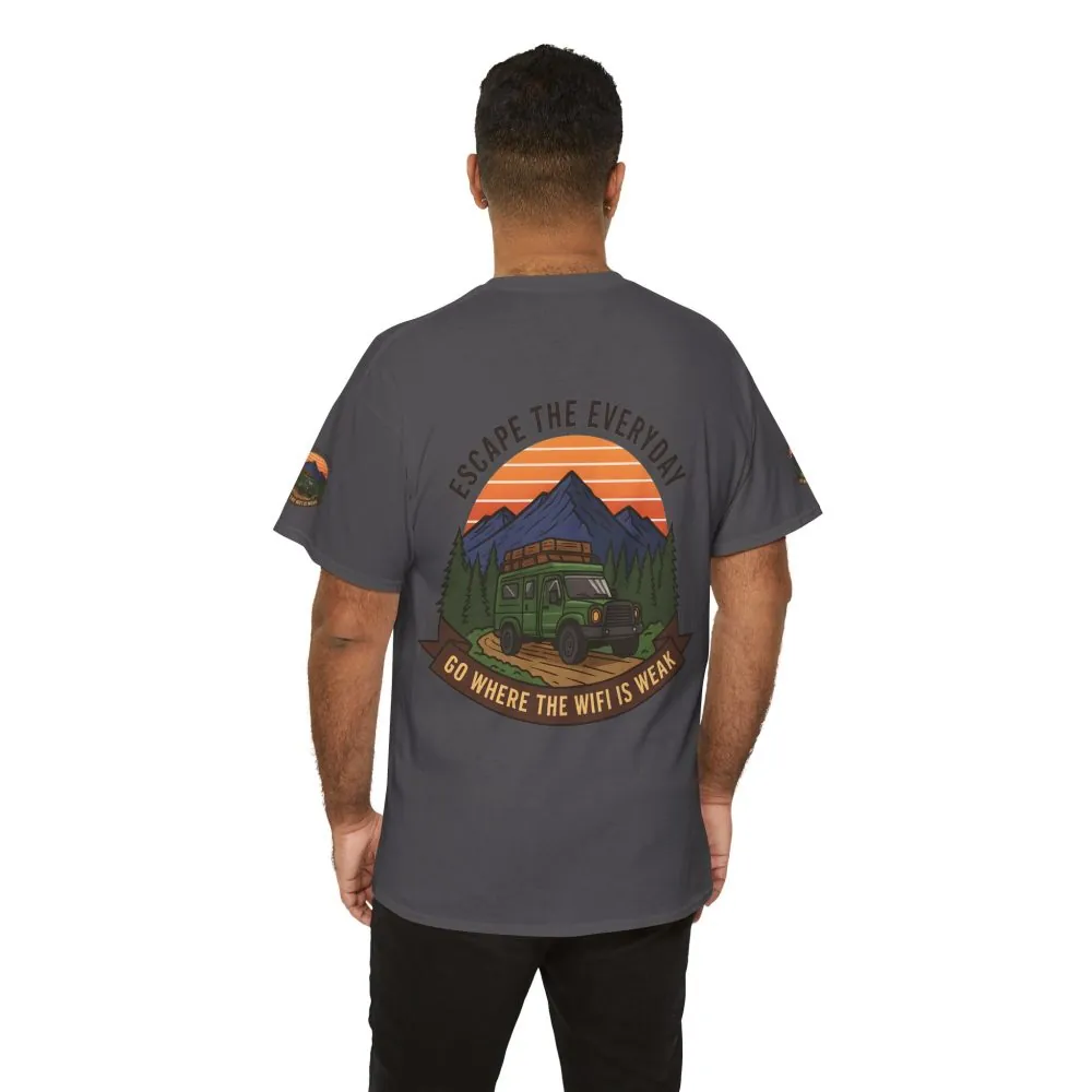 10995001718936983873_2048.jpeg Unisex Heavy Cotton Tee — "Go Where the WiFi Is Weak" Adventure Shirt