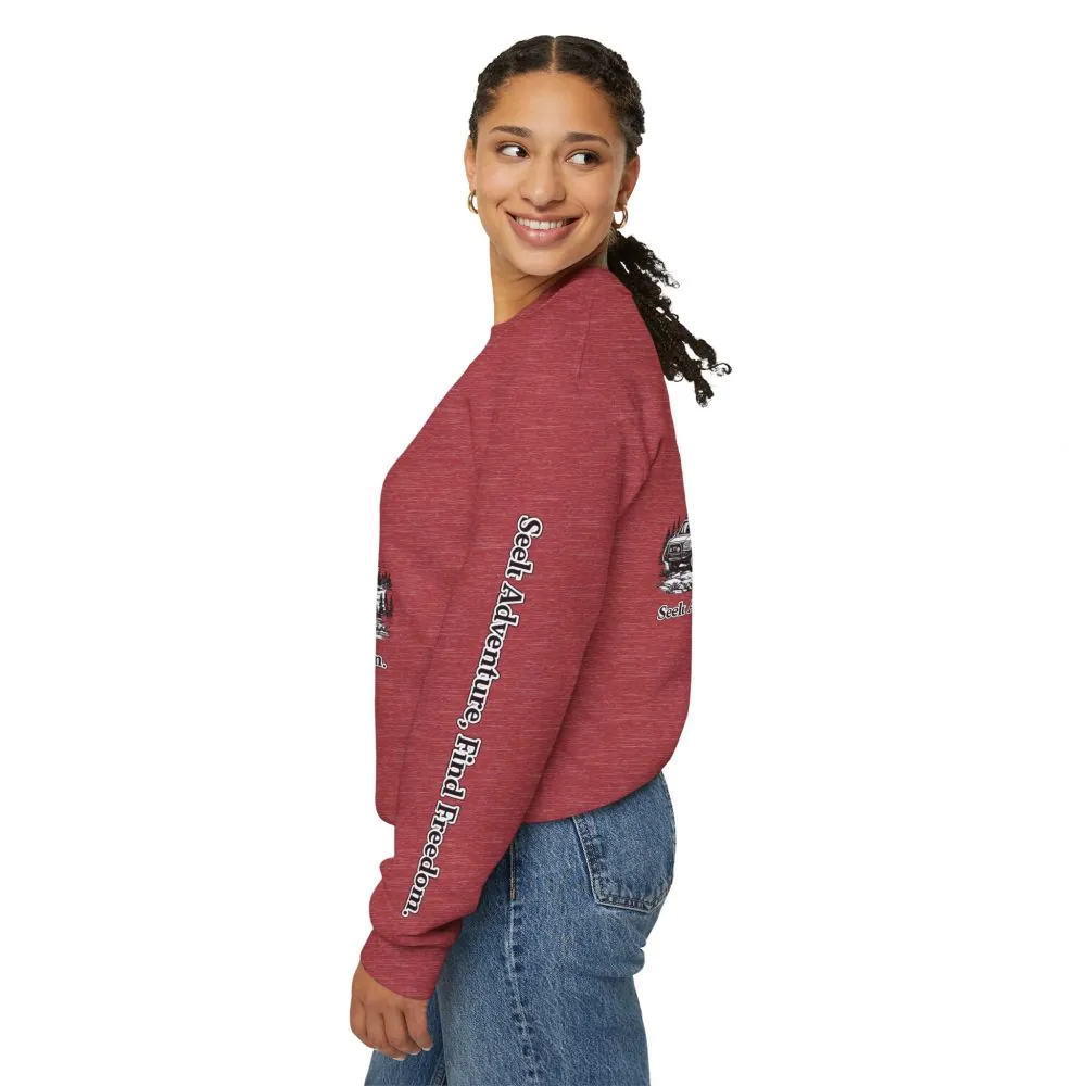 1099668866394238749_2048.jpeg Unisex Heavy Blend™ Crewneck Sweatshirt — "Seek Adventure, Find Freedom" Design Minimal-Line