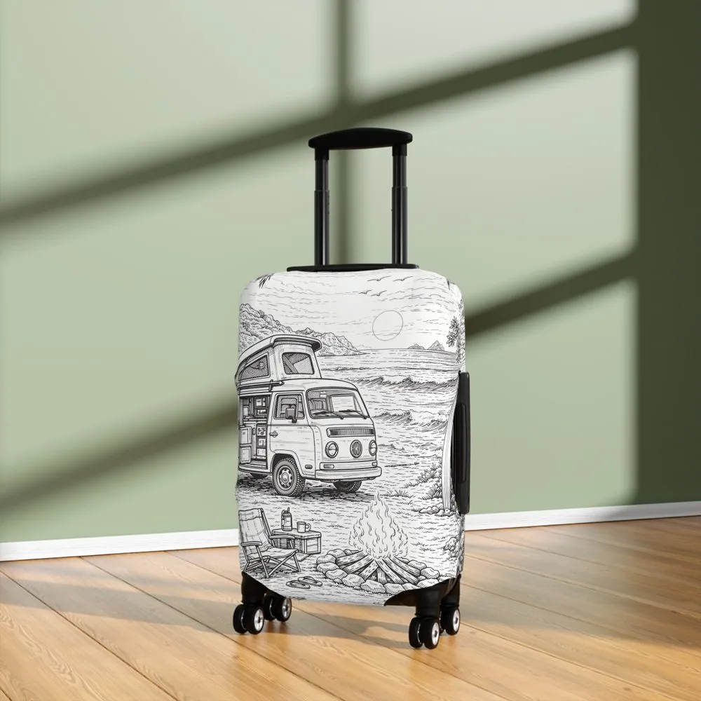 10998118686930705345_2048.jpeg Luggage Cover — Adventure Camper Sketch Travel Suitcase