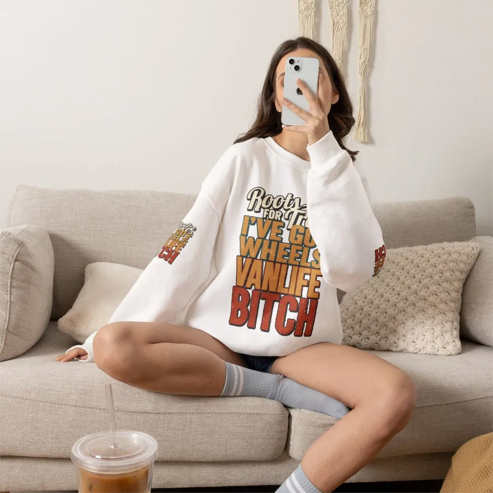 Unisex Heavy Blend™ Crewneck Sweatshirt — "Roots Are For Trees" Design F**K-Line