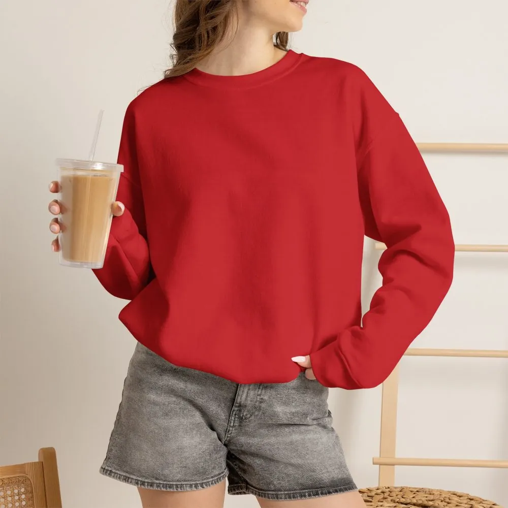 Crewneck Sweatshirt — "ROAD WHERE MADE FOR JOURNEYS-NOT DESTINATIONS" (Only Back printed) Vintage Camper Van Outdoor Graphic