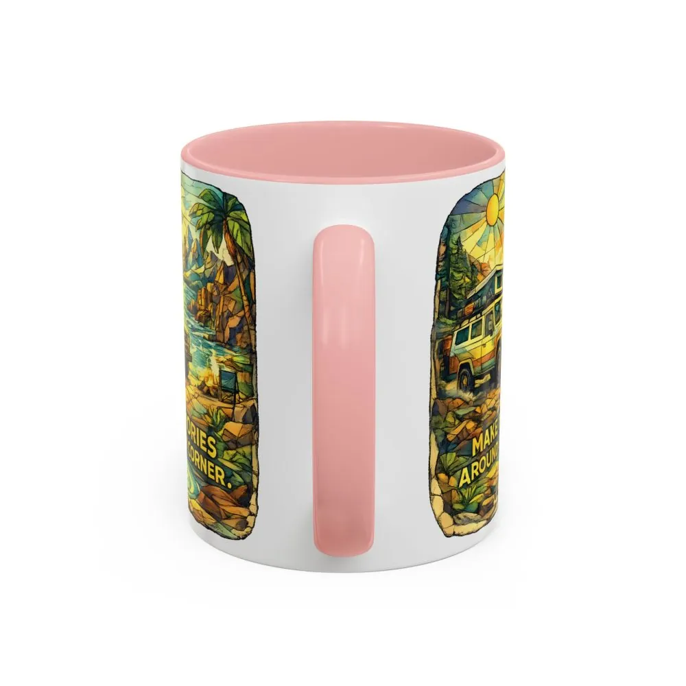 11138546990085837123_2048.jpeg Accent Coffee Mug (11, 15oz) — "Make Memories Around Every Corner" Design Cubic-Line