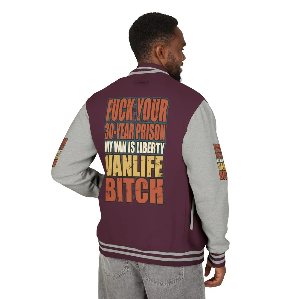 11146786368047012923_2048.jpeg Unisex Heavyweight Letterman Jacket — "Fuck Your 30 Year" Design F**K-Line
