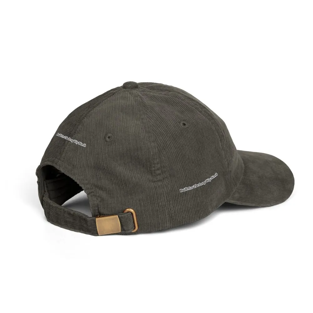 11149380356364416014_2048.jpeg Vintage Corduroy Cap (Embroidery) — "Built For The Long Way North" Embroidered Hat