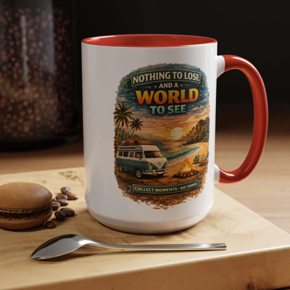 Accent Coffee Mug (11, 15oz) — "Nothing To Lose" Design Scenic-Line