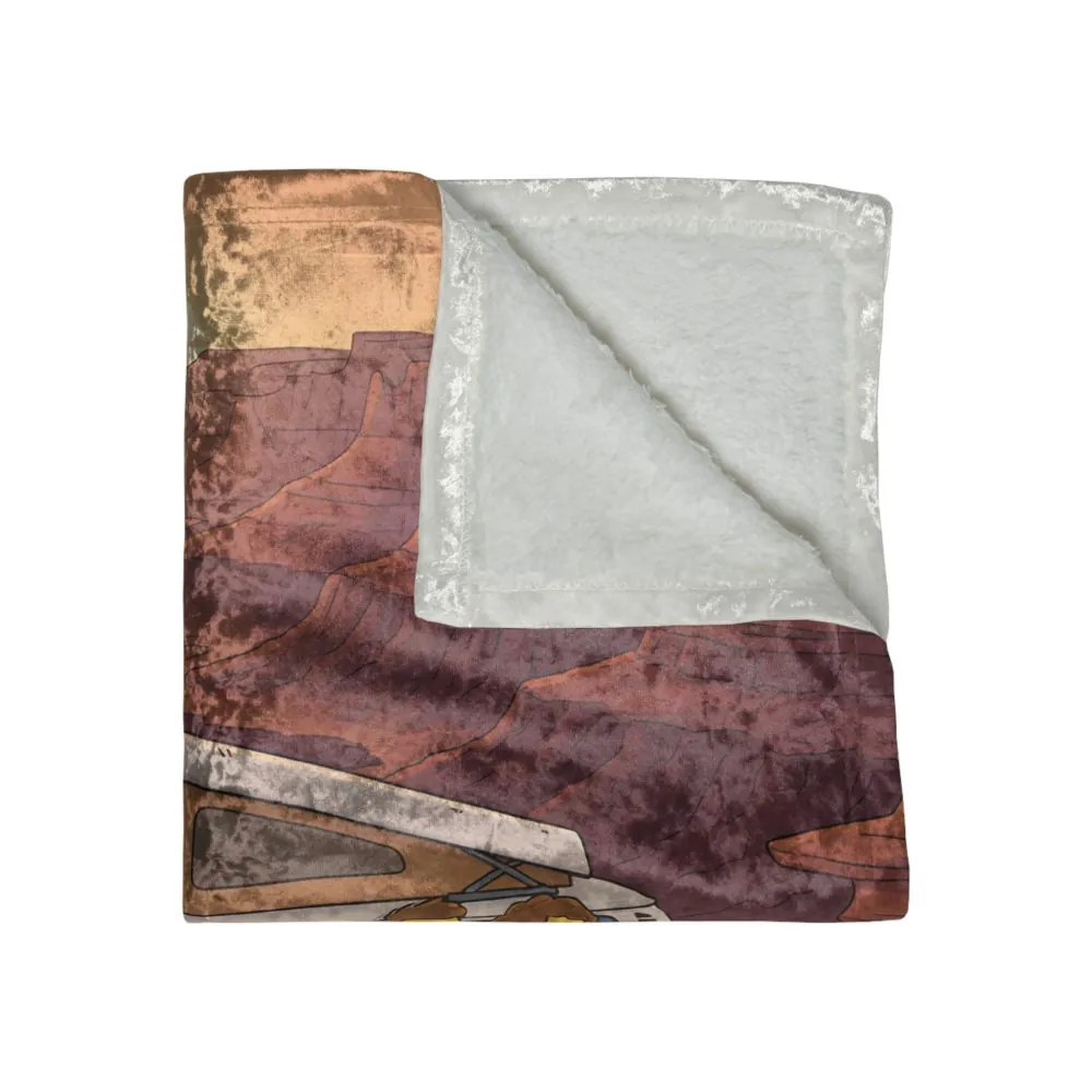11162691921340733315_2048.jpeg Crushed Velvet Blanket —"Chasing Sunsets And Dusty Trails" Design Sitcom-Line (Campervan)