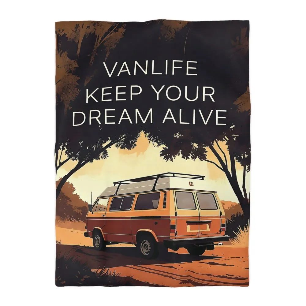 11163430763175925260_2048.jpeg Duvet Cover – "Vanlife Keep Your Dream Alive" Retro Camper Bedding