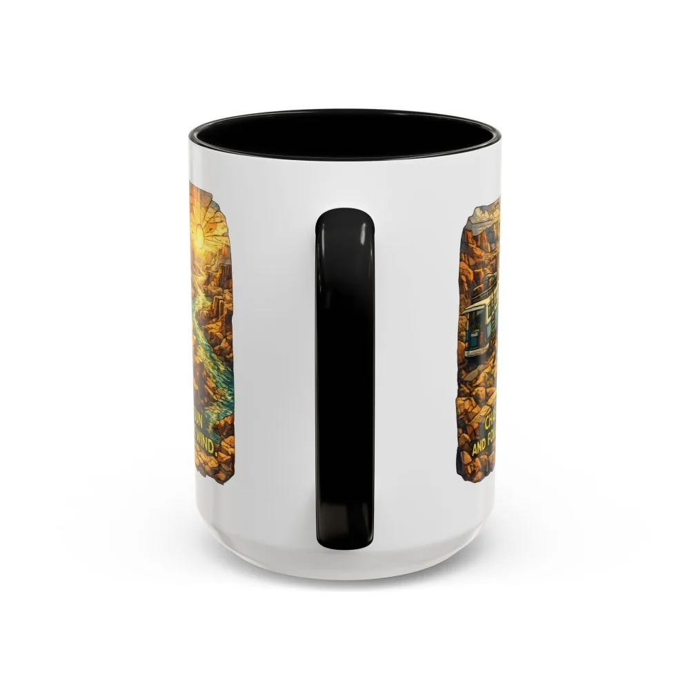 11163488874892327582_2048.jpeg Accent Coffee Mug (11, 15oz) — "Chase The Sun And Follow The Wind" Design Cubic-Line