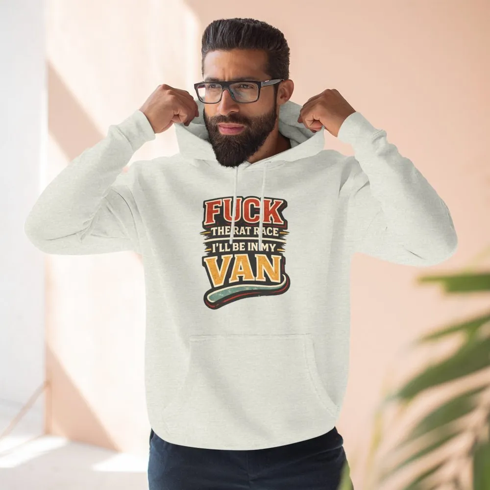 Three-Panel Fleece Hoodie - "Fuck The Rat Race" Design F**K-Line