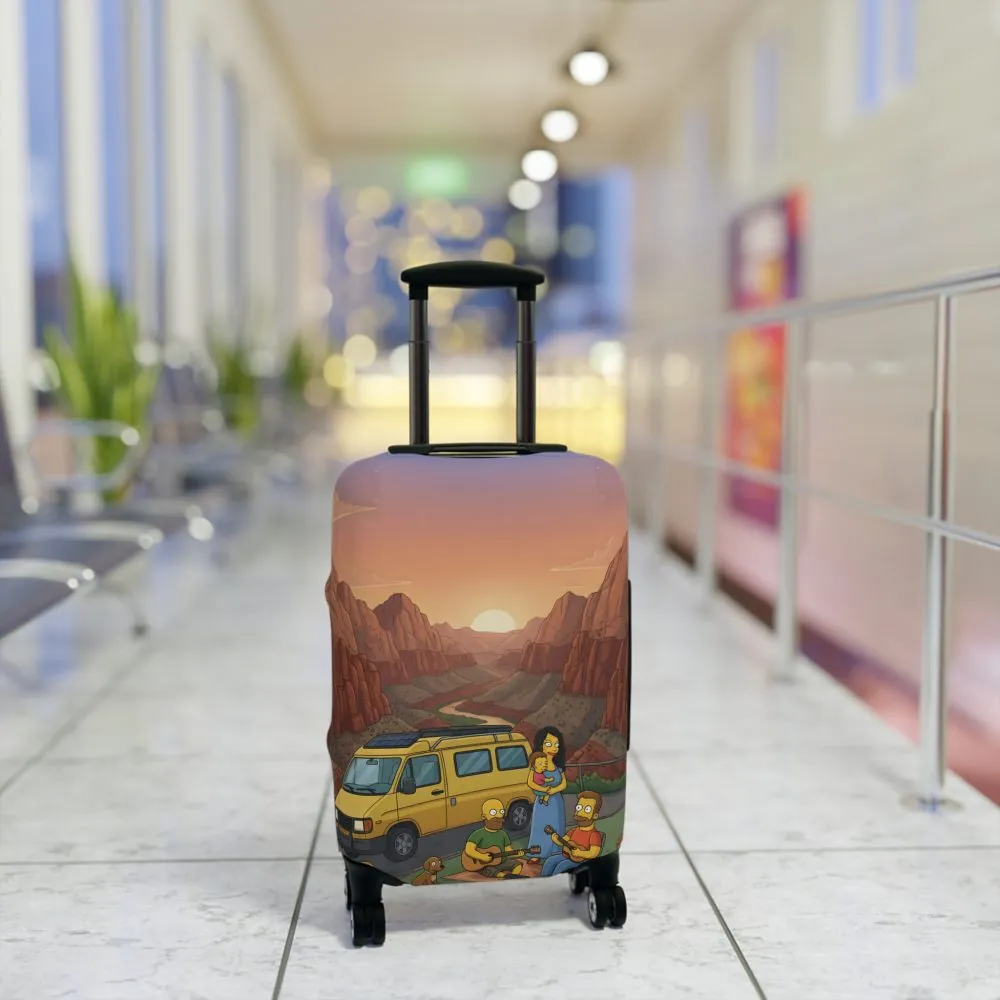 11169877950628334165_2048.jpeg Luggage Cover — Adventure Camper Sketch Travel Suitcase(Design Sitcom-Line)