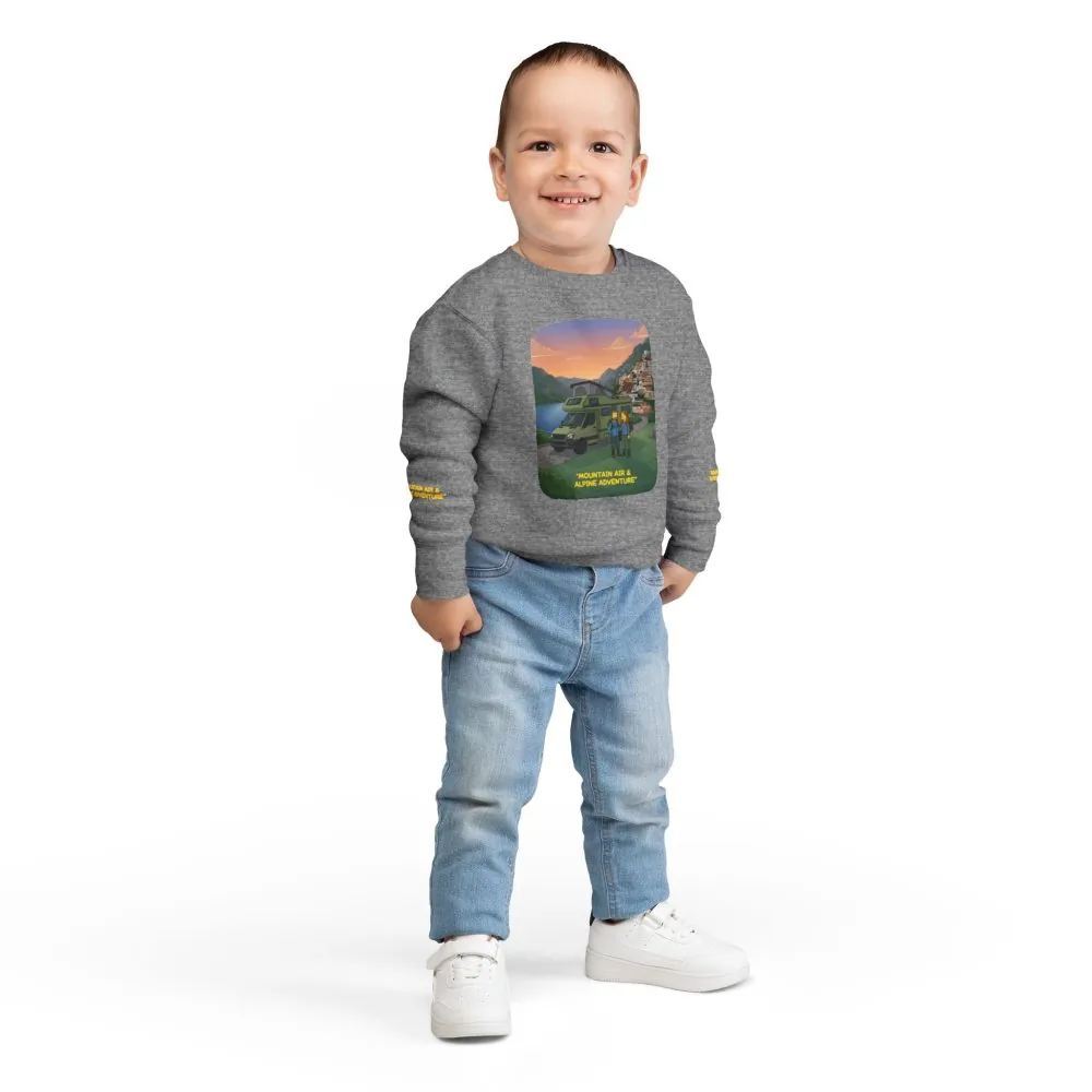 11178773254639179325_2048.jpeg Toddler Sweatshirt - "Mountain Air And Alpine Adventure" (Design Sitcom-Line)
