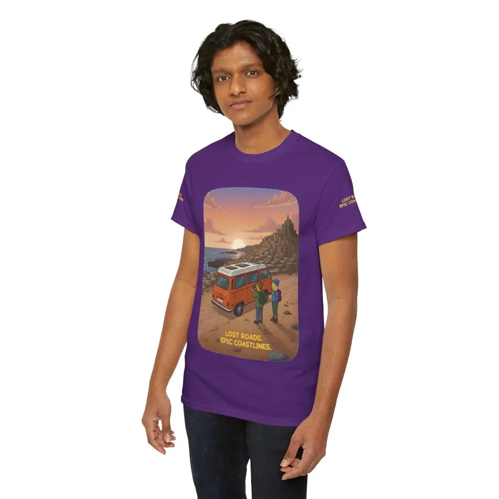 11203364182379199424_2048.jpeg Unisex Heavy Cotton Tee — "Lost Roads Epic Coastlines" Design Sitcom-Line