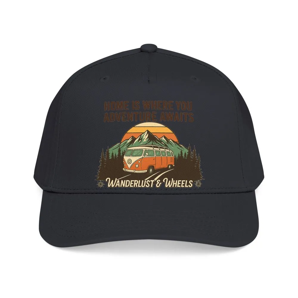 Baseball Cap - "Home Is Where You Adventure Awaits" Mid Profile Baseball Cap