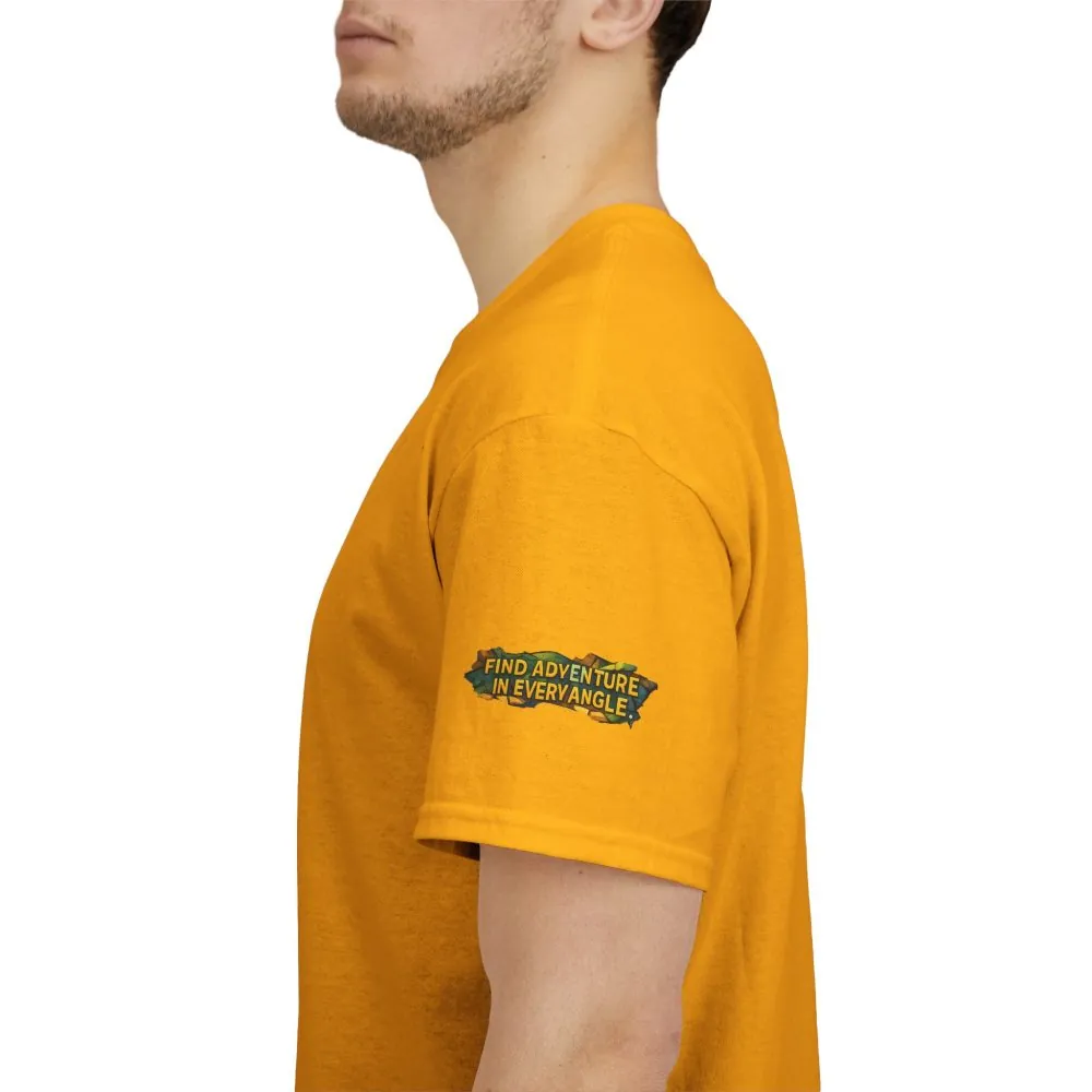 11210195551944889606_2048.jpeg Unisex Heavy Cotton Tee — "Find Adventure In Every Corner" Design Cubic-Line