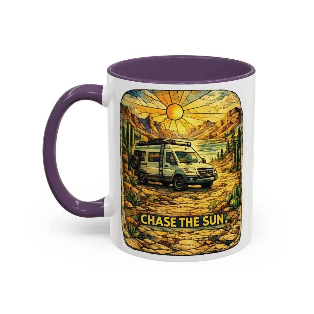 11220291501425984530_2048.jpeg Accent Coffee Mug (11, 15oz) — "Chase The Sun" Design Cubic-Line