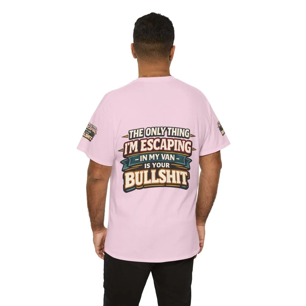1122223580114800171_2048.jpeg Unisex Heavy Cotton Tee — "The Only Thing I´m Escaping" Design F**K-Line
