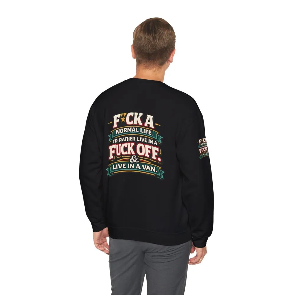 11222250968183884028_2048.jpeg Unisex Heavy Blend™ Crewneck Sweatshirt — "Fuck A Normal Life" Design F**K-Line