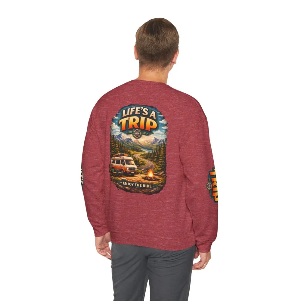 11243978902435637444_2048.jpeg Unisex Heavy Blend™ Crewneck Sweatshirt — "Life s A Trip" Design Scenic-Line