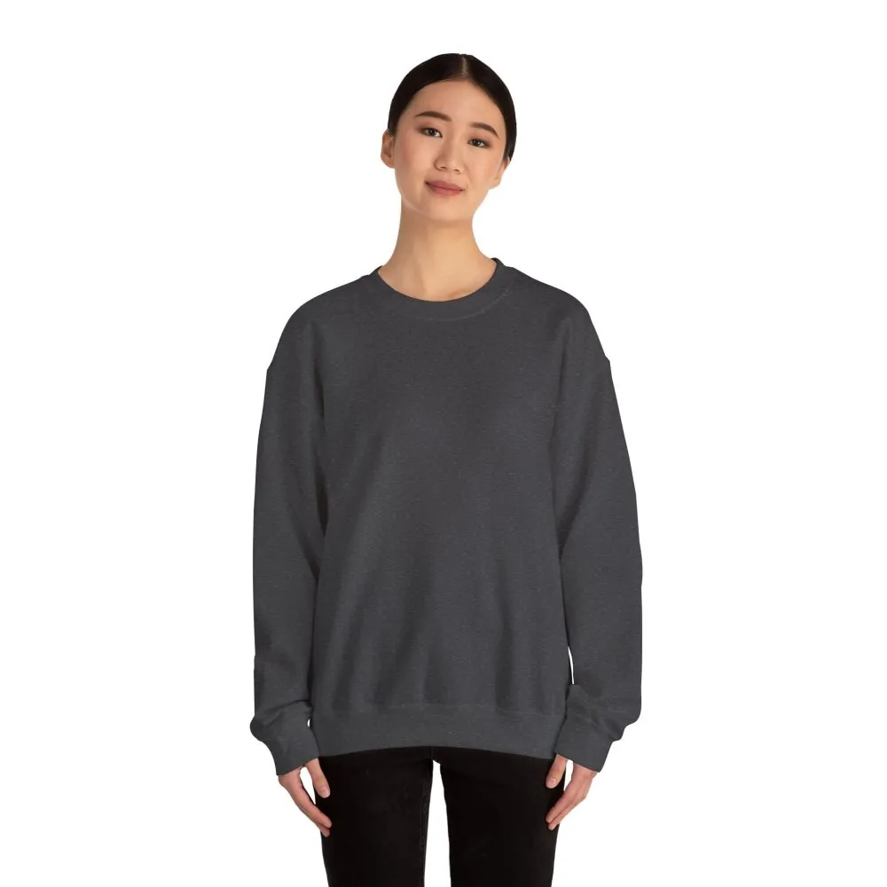 Crewneck Sweatshirt — "ROAD WHERE MADE FOR JOURNEYS-NOT DESTINATIONS" (Only Back printed) Vintage Camper Van Outdoor Graphic