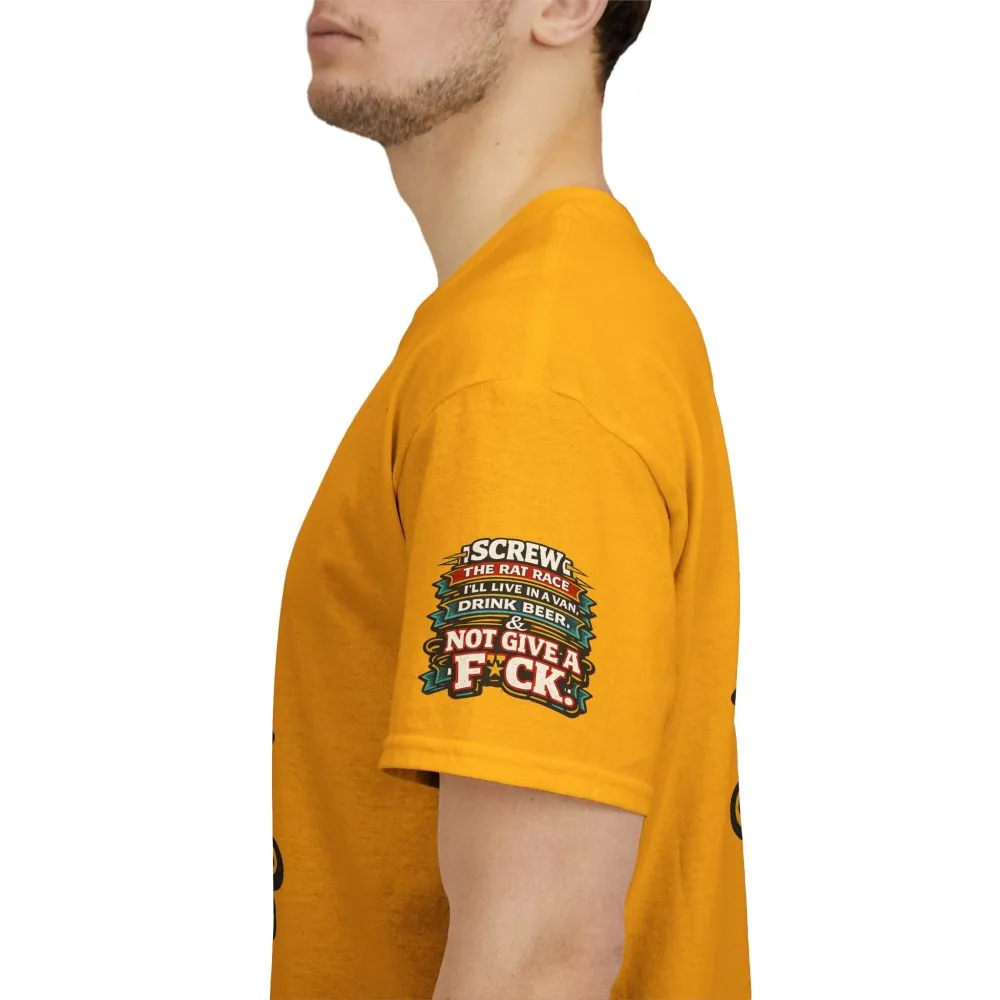 11246995820723973770_2048.jpeg Unisex Heavy Cotton Tee — "Screw The Rat Race" Design F**K-Line