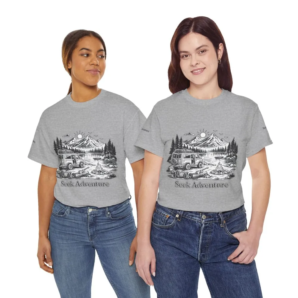 1125169607432374732_2048.jpeg Unisex Heavy Cotton Tee — "Seek Adventure" Design Minimal-Line