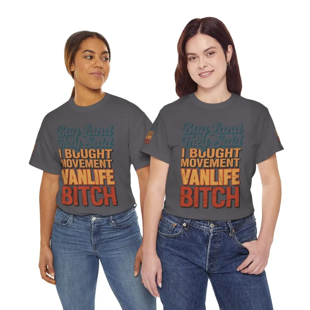 Unisex Heavy Cotton Tee — "Buy Land They Said" Design F**K-Line