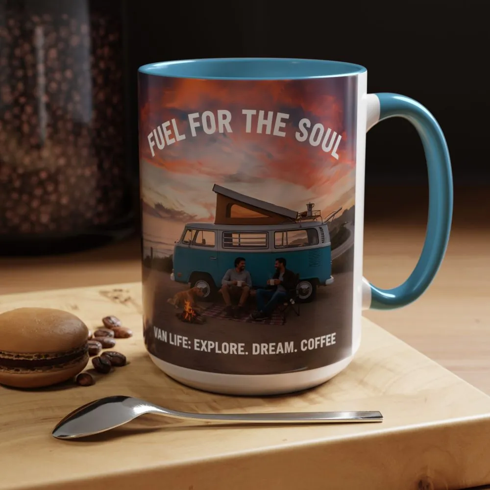 Accent Coffee Mug (11, 15oz) — "Fuel for the Soul"