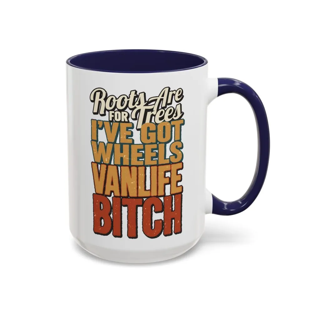 Accent Coffee Mug (11, 15oz) — "Roots Are For Trees" Design F**K-Line