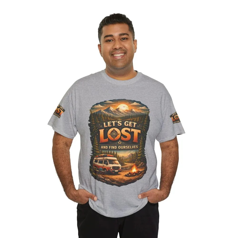 11278503151194510040_2048.jpeg Unisex Heavy Cotton Tee — "Let´s Get Lost And Found Ourselfs" Design Scenic-Line