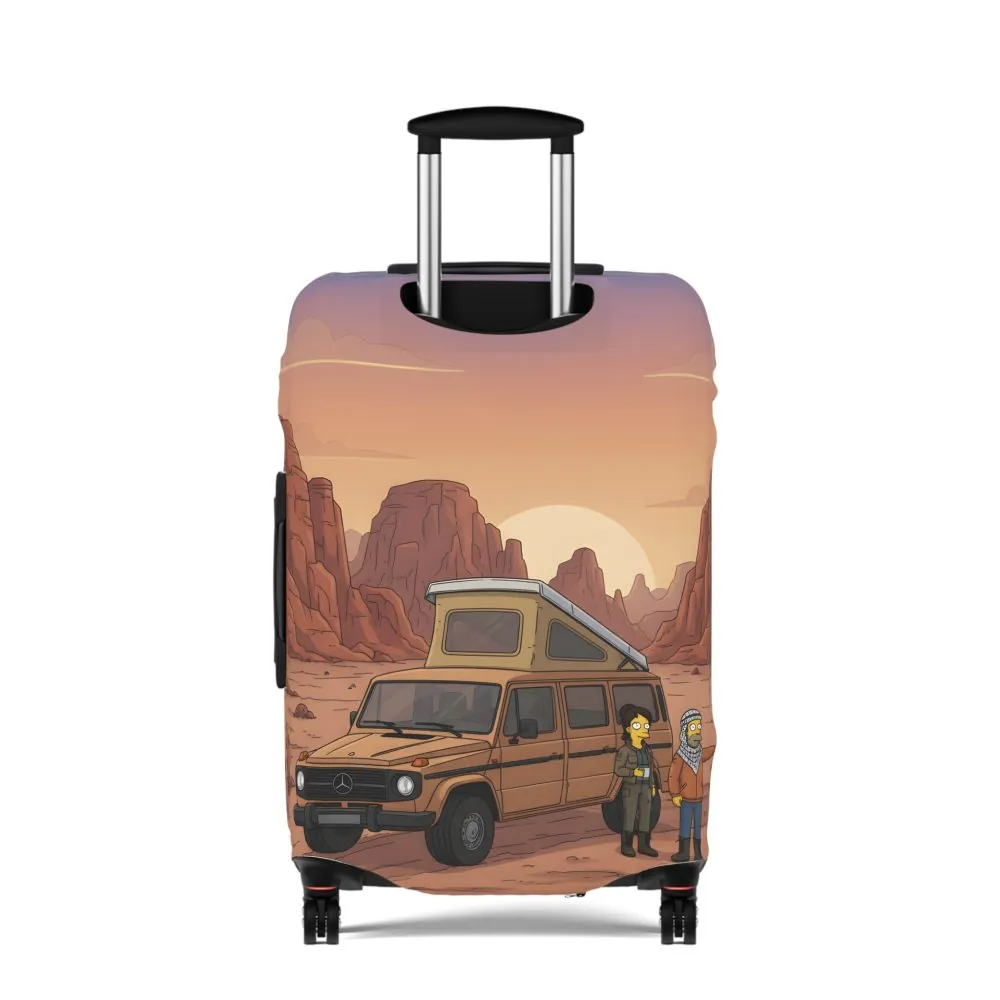 Luggage Cover — Adventure Camper Sketch Travel Suitcase(Design Sitcom-Line)