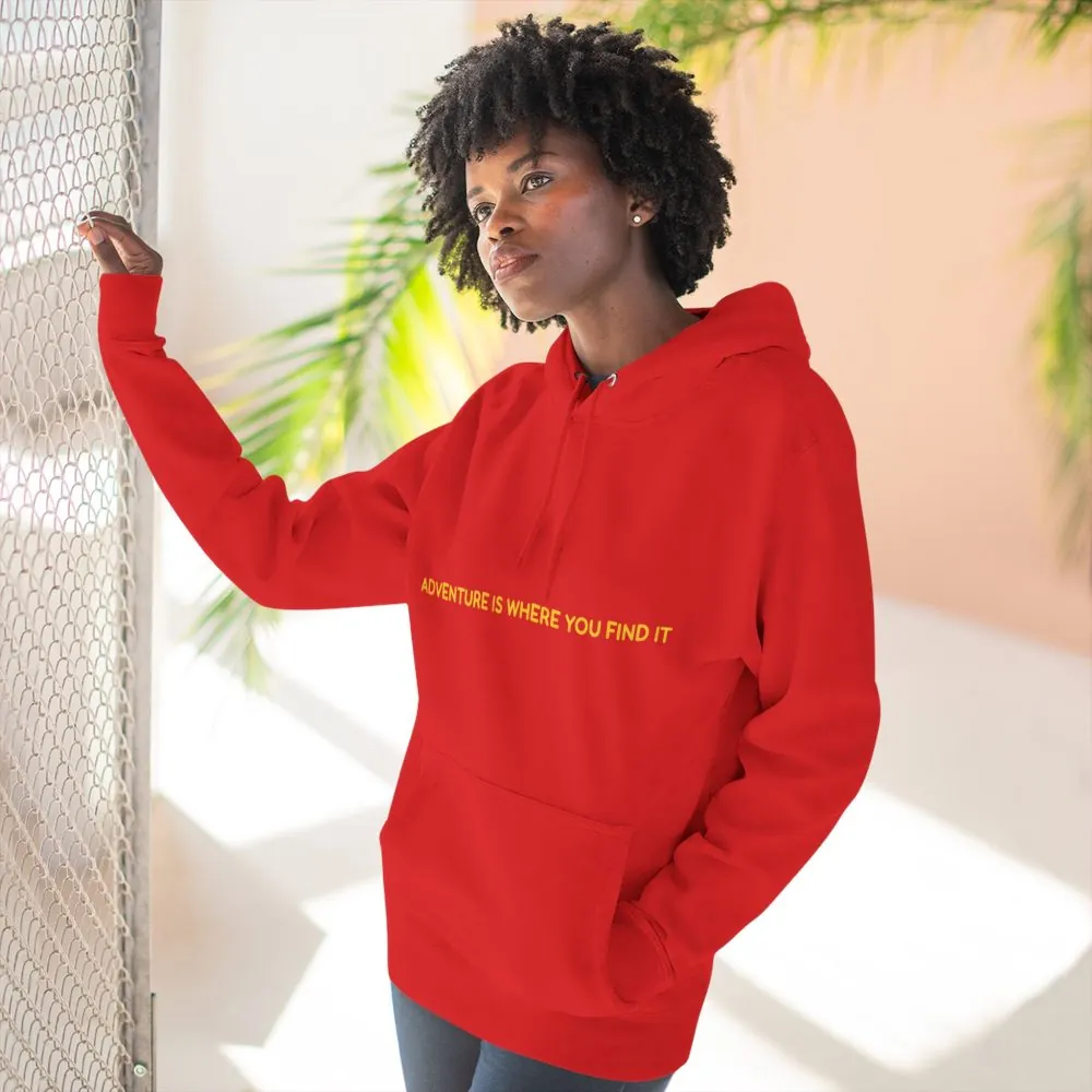 11298353610213888420_2048.jpeg Three-Panel Fleece Hoodie - "Adventure Is Where You Find It" Design Sitcom-Line