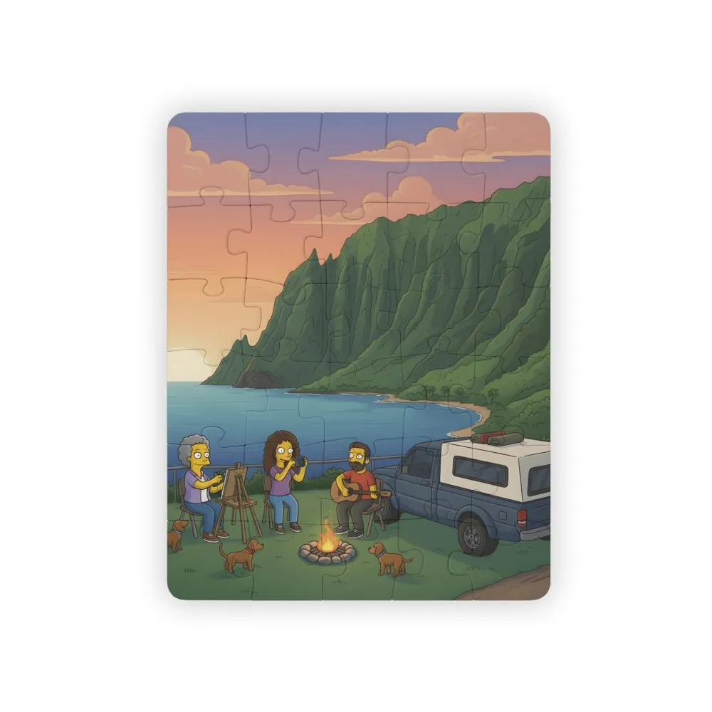 11304262274942331261_2048.jpeg Kids' 30‑Piece Camping Puzzle — Family Beach Campfire Scene