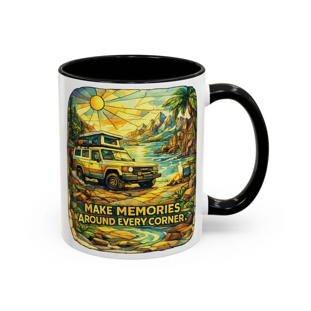 11319884938583659839_2048.jpeg Accent Coffee Mug (11, 15oz) — "Make Memories Around Every Corner" Design Cubic-Line