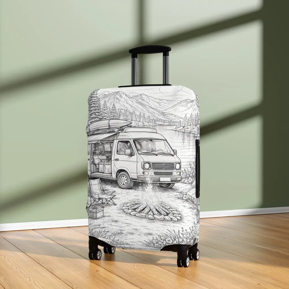 11321366156421634791_2048.jpeg Luggage Cover — Adventure Camper Sketch Travel Suitcase